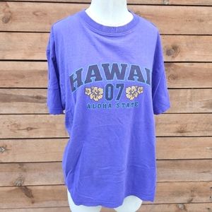 Hawaii shirt with state flowers
